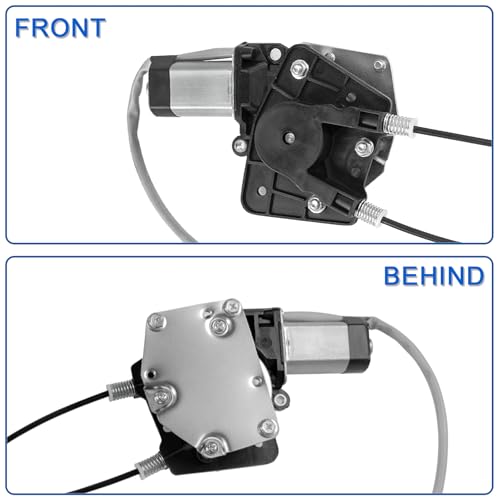 Obaee 741-648 Front Right Passenger Side Power Window Regulator and Motor Assembly Compatible with Dodge Dakota 2000-2004/ Dodge Durango 1998-2003 (Crew Cap Only, Cable Operated), Replace OE 5066430AC
