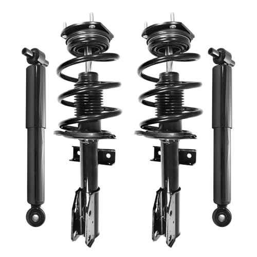 COMPLETESTRUTS - Front Complete Strut Assemblies with Coil Springs and Rear Shock Absorbers Replacement for 2009-2012 Chevrolet Traverse - Set of 4