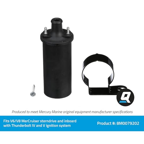 Quicksilver 8M0079202 Ignition Coil for V6 and V8 MerCruiser Sterndrive and Inboard Engines with Thunderbolt IV and V Ignition System