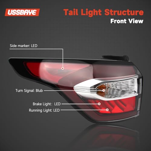 Tail Light Compatible with 2017 2018 Ford Escape S SE SEL Titanium Left