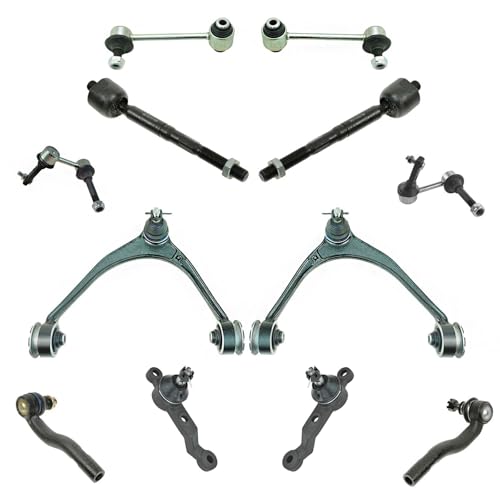 TRQ Front and Rear Steering and Suspension Kit Tie Rods Control Arms Ball Joints Sway Bar Links Compatible with 1998-2005 Lexus GS300 without Sport Package 1998-2000 GS400 2001-2005 GS430