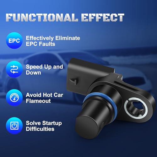 Engine Camshaft Position Sensor Compatible with Audi A3 A4 A5 A6 A7 A8 Quattro Q3 Q5 Q7 & Volkswagen Beetle Golf Jetta Passat Tiguan Touareg CC Eos Leon Replaces 07L905163A, 07L905163C, 907-867