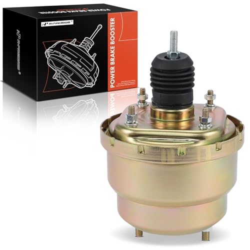 A-Premium Universal Vacuum Power Brake Booster Compatible with most Street Rods, Hot Rods, Muscle Car, Trucks and Vans, 7 Inch Dual Diaphragm, Without Master Cylinder, Replace# PB7537