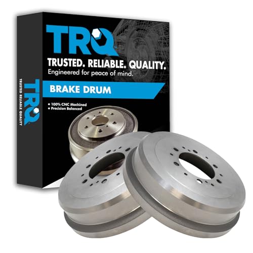 TRQ Rear Brake Drum Pair Set for 1986-2002 Toyota 4Runner / 1986-1995 Toyota Pickup / 1993-1998 T100 / 1995-2004 Tacoma / 2000-2002 Tundra