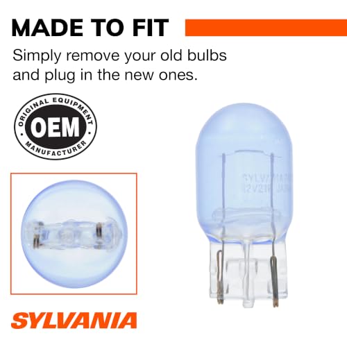 SYLVANIA - 7440 SilverStar Mini Bulb - Brighter and Whiter Light, Ideal for Daytime Running Lights (DRL) and Back-Up/Reverse Lights (Contains 2 Bulbs)