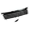 OTMGTGM Upper Front Hood Bumper Grill Grille Mesh with Hood Notch Filler Compatible With 1999-2005 VW Volkswagen Jetta/Bora MK4