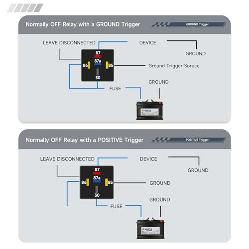 IGOYE 2PCS Car Relays 12V 30/40AMP 5 Pin Multi-Purpose Relay Heavy Duty Relay for Automotive, Boat, Truck, Motorcycle(Pack of 2)