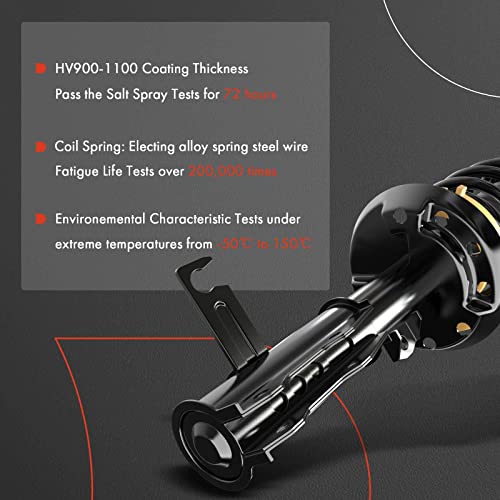 A-Premium Front Complete Struts Compatible with Mercedes-Benz [AWD] C230 2008-2009, C250 2010-2012, C300 2008-2014, C350 2008-2014 - 2x Replacement Suspension Shock Absorber with Coil Spring Assembly