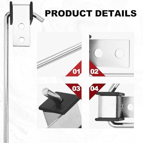 joytrace 4-Pack Universal Exhaust Hanger Kit - 3/8" Rod 10" Long Universal Exhaust Hanger Rod Weld On Heavy Duty Exhaust Bracket Hanger