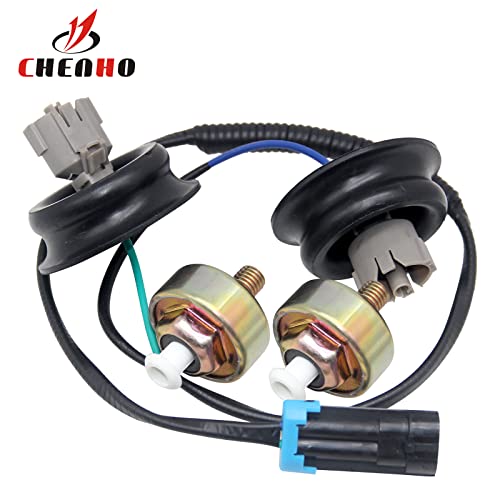 Knock Sensor Wiring Harness for Chevy Suburban Silverado Avalanche Tahoe GMC Sierra Yukon Cadillac & More GM Vehicles, Replace# 12601822, 917-033 CHENHO (2, Knock Sensors & Harness)