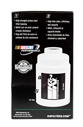 K&N Diesel Fuel Filter: Performance Fuel Filter, Premium Engine Protection, Compatible with 2001-2015 Chevrolet/GMC Truck 6.6L Duramax Diesel Engines, PF-3000