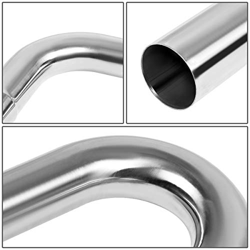 DNA Motoring ZTL-25SS 16 Pcs 2.5 Inches Stainless Steel DIY Custom Exhaust Tubing Mandrel Bend Pipe Straight & U-Bend Kit, Universal Fit