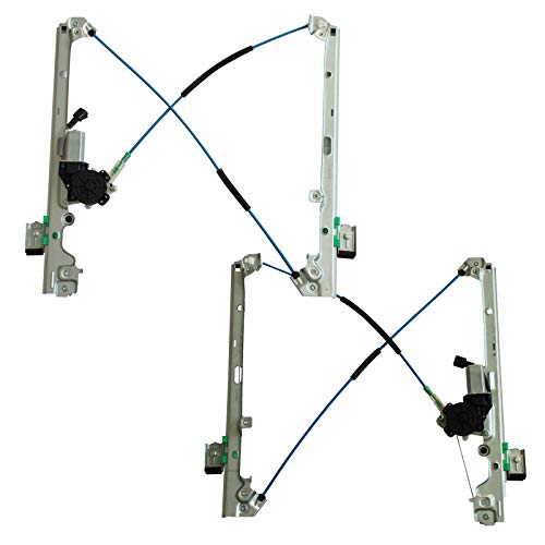 LAFORMO Front Left & Right Power Window Regulator with Motor Assembly Compatible with Silverado/Tahoe/Suburban/Avalanche 1500 2500 3500 00-06 Ca-dillac Escalade 02-06 GM-C Yukon XL/Sierra