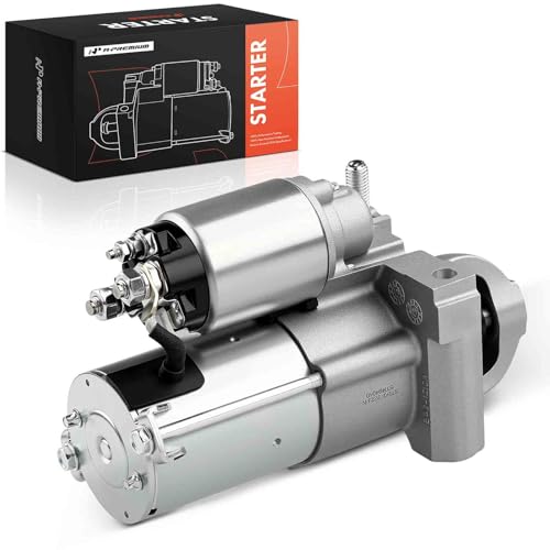 A-Premium Starter Motor Compatible with Chevy Silverado, Tahoe 2003-2008 & GMC Sierra, Yukon 2003-2008 & Cadillac Escalade & Buick Rainier, 4.8L 5.3L, 1.1KW 12V CW 9 Teeth, Replace# 8000045, 89017631