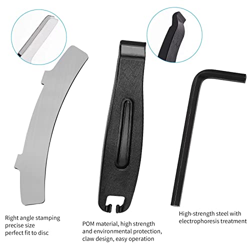 4 Pairs Bike Disc Brake Pads, Compatible for Sram Brake Pads Avid Elixir E1 E3 E5 E7 E9 ER CR XO XX DB1 DB3 DB5, MTB Brake Pads Compatible for Nutt Hydraulic Disc Brakes with Tools (Semi-Metallic)
