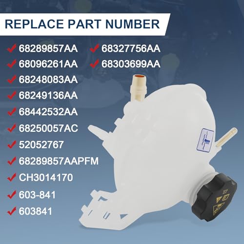 603-841 Coolant Reservoir Tank Replacement for Jeep Compass Renegade