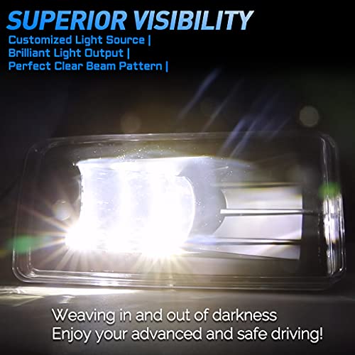 Z-OFFROAD Upgrade LED Fog Lights Bumper Driving Lamps for 2007-2014 Silverado 2007-2015 Suburban Tahoe 2007-2013 Avalanche Pick Up Truck - Black