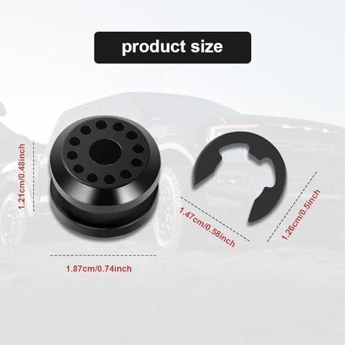 PACLVIO 2PCS Transfer Case Shift Linkage Bushings with E-Clips, Transfer Shift Control Lever Grommet Bushing Kit Replacement for Dodge Ram 1500 2500 3500, OEM#68078975AA 68078974AA