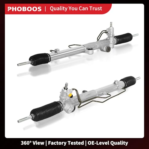 PHOBOOS Hydraulic Power Steering Rack and Pinion Assembly Compatible with Toyota Tundra 2000-2006, Toyota Sequoia 2001-2007, 3.0L/4.0L/4.7L, New Unit, Leak Resistance, Direct Fit, Ref. 97-1618