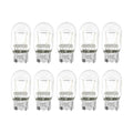 TNAIYH 10PCS Car 7443 Bulb, T20 12V W21/5W Clear Glass Vehicle Stop Brake Tail Turn Signal Light, Long Life DRL Reverse Light Miniature Bulb, Compatible with Silverado Canyon Fusion (Clear)