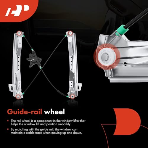 A-Premium Front Driver Side Power Window Regulator and Motor Assembly Fit for Dodge Grand Caravan 2008-2020, Chrysler Town & Country 2008-2016, Ram C/V 2012-2015, with 6-Pin Plug Motor