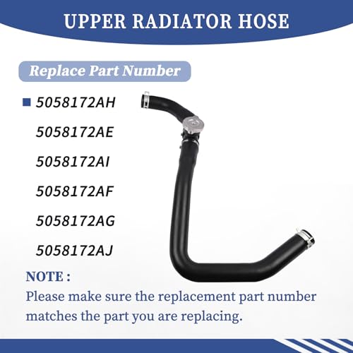 Getfarway Upper Radiator Hose Compatible with Jeep Compass/Patriot 2.0L 2.4L 2007-2017/ Compatible with Dodge Caliber 1.8L 2.0L 2.4L 2007-2012, Replace 5058172AH 5058172AE 5058172AI