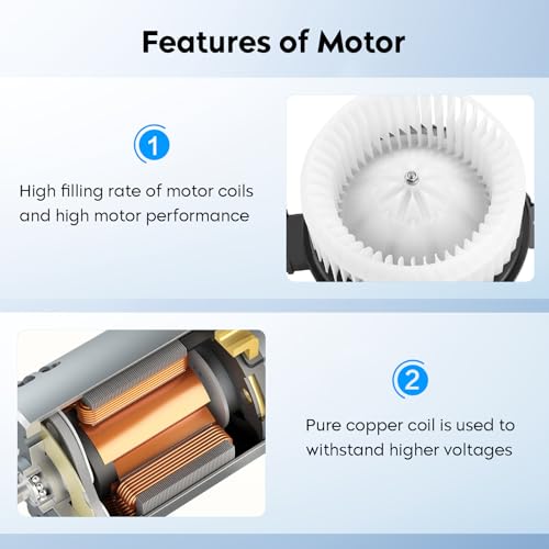 HVAC Heater Blower Motor Assembly for 09-13 Corolla w/Manual AC, 06-18 RAV4 w/Manual AC, 09-14 Matrix, 2008-2015 for Scion Xb, 11-16 for Scion tC, 09-10 Pontiac Vibe