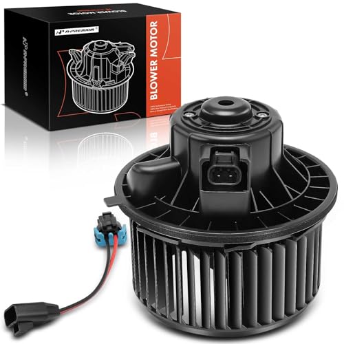 A-Premium Front HVAC Heater Blower Motor Compatible with 2007-2014 Chevrolet Silverado, Tahoe, Suburban, Avalanche & GMC Sierra, Yukon & Cadillac Escalade & Hummer - Lock Tab Flange, with Fan Cage