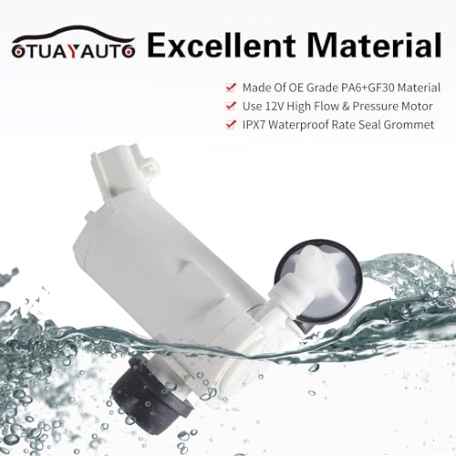 OTUAYAUTO Windshield Washer Pump Replacement for 2007-2011 Honda CRV - Factory OE Style with Grommet 76806-SMA-J01