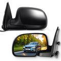 SCITOO Side View Mirrors fit 1999-2006 For Chevy Silverado Suburban Tahoe For GMC Sierra Yukon Manual Adjusted Folding Side Mirrors (1999-2000 New Body Style 2007 Classic) GM1320230, GM1321230