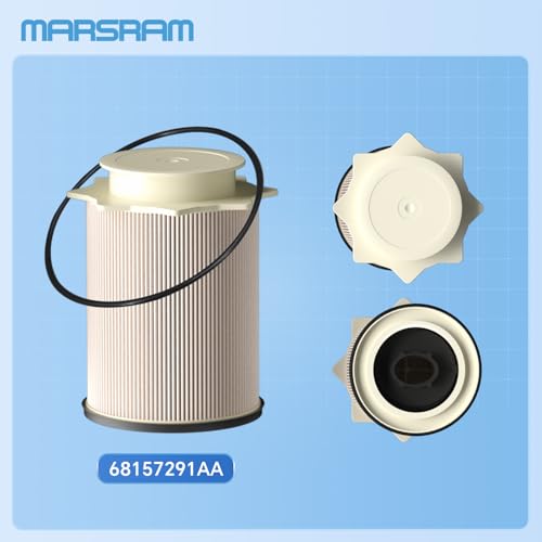 Marsram 6.7 Cummins Fuel Filter Water Separator Set fits for 2019 2020 2021 2022 2023 2024 Dodge Ram 2500 3500 4500 5500 6.7L Cummins Diesel Turbo Engines, Replace 68157291AA 68436631AA