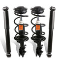 KUIPERAUTO Complete Struts Coil Spring Assembly Shocks Absorbers Compatible for Nissan Rogue 2008-2012 Front and Rear Struts (Set of 4) #11733 11734 37328