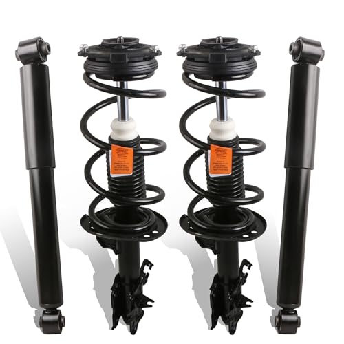 KUIPERAUTO Complete Struts Coil Spring Assembly Shocks Absorbers Compatible for Nissan Rogue 2008-2012 Front and Rear Struts (Set of 4) #11733 11734 37328