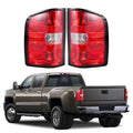 BeamTrack Tail Lights Assembly Compatible with 2007-2013 Chevy Silverado 1500 2500HD 3500HD Rear Brake Taillight Replacement Set Left Driver & Right Passenger Side, with Bulbs & Harness