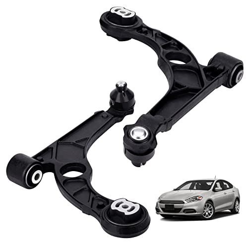 maXpeedingrods 2Pc Front Lower Control Arm w/Ball Joint for Chrysler 200 2015-2017 with 17in Wheels (2.4L / 3.6L), Dodge Dart 2013-2016 (1.4L)