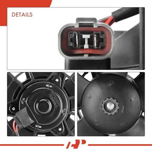 A-Premium Engine Radiator Cooling Fan Assembly Compatible with Select Honda Models - Accord 2003 2004 2005 2006 2007 - Replace# 19020PND003, 38611RAAA01