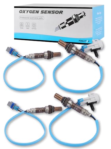 TAUTOY 234-4668 234-4256 O2 Oxygen Sensor Up Downstream 4Pcs for 2008-2014 Cadillac Escalade ESV, for Chevrolet/Chevy Avalanche Silverado 1500 2500 3500 Suburban, for Sierra Yukon, 213-4229 213-3866