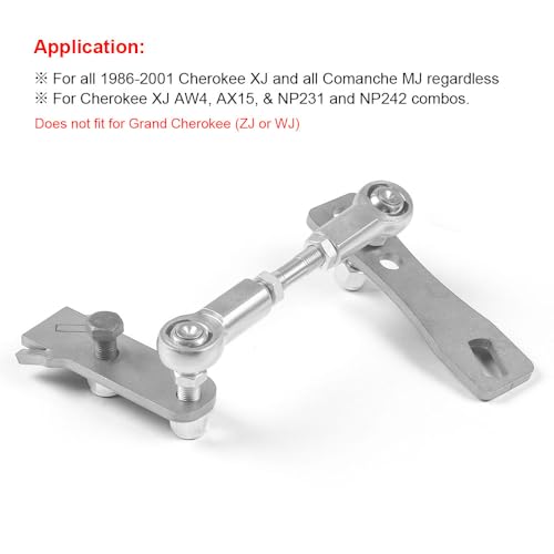 Transfer Case Linkage Kit Fits For Jeep Cherokee XJ Comanche MJ （1986-2001）version Stainless steel （Easy install ）