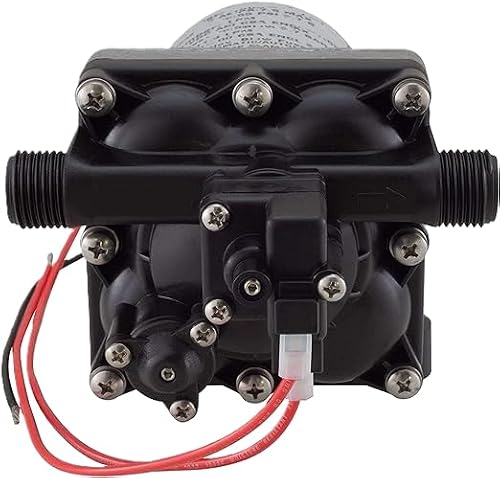 RV Water Pump 4008-101-A65/E65 | 3.0 GPM - 55 PSI | 12V Camper RV Water Pump | On Demand Diaphragm | Quiet & Smooth Operation | Self Priming | Quick Attach Fitting | 1 Pump + 1 Strainer