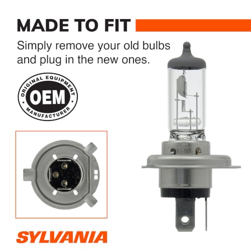 SYLVANIA - 9003 XtraVision - High Performance Halogen Headlight Bulb, High Beam, Low Beam and Fog Replacement Bulb (Contains 2 Bulbs)