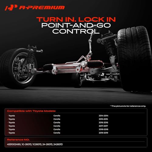 A-Premium - Electronic Power Steering Rack and Pinion Compatible with Toyota Corolla 2014 2015 2016 2017 2018 2019, Replace# 4551002490
