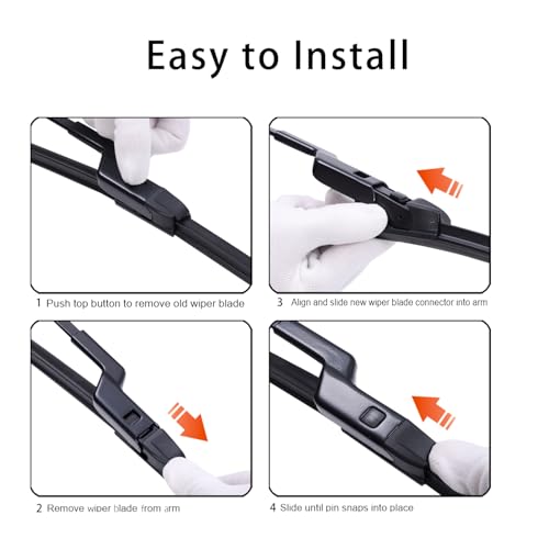 WINNERS Windshield Wiper Blades for 2024 2025 2026 Chevy Trax - Front & Rear Set, OEM Exact Fit, All-Season Rubber with Premium Aerodynamic Design