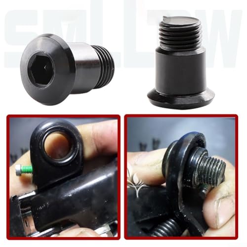 Rear Derailleur Mounting Bolt for TZ50, Aluminum Bicycle Gear Hanger Fixing Screw, Black Transmission Bike Replacement Part for Cycling Drivetrain