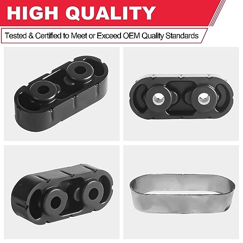 Exhaust Muffler Hanger Insulator (2pcs) 15092802 Fits for Chevy Express Suburban Silverado 1500 2500 3500 HD,for Yukon Savana Sierra 1500 2500 3500 HD,Muffler Tailpipe Hanger with Built-in Iron Frame