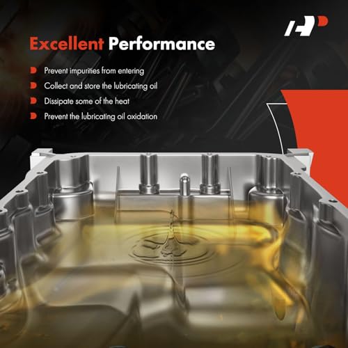 A-Premium Transmission Oil Pan Without Drain Plug Compatible with GM Vehicles with THM700-R4/4L60/MD8 or 4L60-E 4-Speed Automatic Transmission