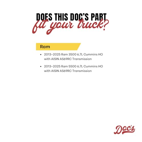 Doc's Diesel Transmission Filter Kit DF-370 | Compatible with RAM 6.7L Cummins HO 3500, 4500, 5500 with AISIN AS69RC Transmission 2013+| Replaces 68224232AA