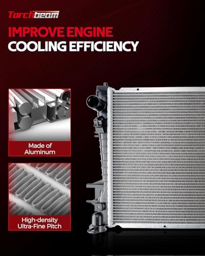 Torchbeam Automotive Vehicle Replacement Engine Radiator for 2000-2006 Sentra 1.8L Transmission Oil Cooler Included