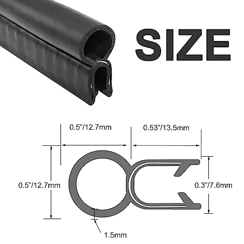 Storystore Automotive Door Weather Stripping 20 Ft EPDM Rubber Seal Strip