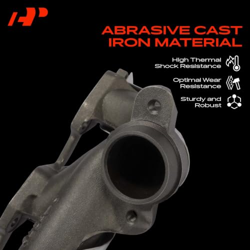 A-Premium Left Side V6 3.8L Engine Exhaust Manifold Kit W/Gaskets Compatible with Jeep JK Series Wrangler 2007 2008 2009 2010 2011, Replaces 4666024AB 4666024AC