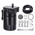 EVIL ENERGY Oil Catch Can, Universal Baffled Catch Can Kit with NBR Fuel Hose, 300ml Aluminum Air Oil Separator Tank for PCV System